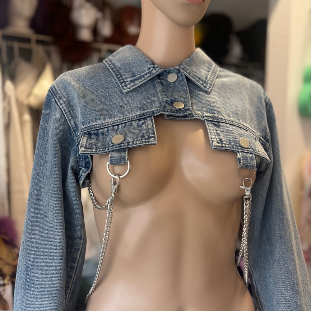 Dolls Kill Poster Grl Denim Jacket